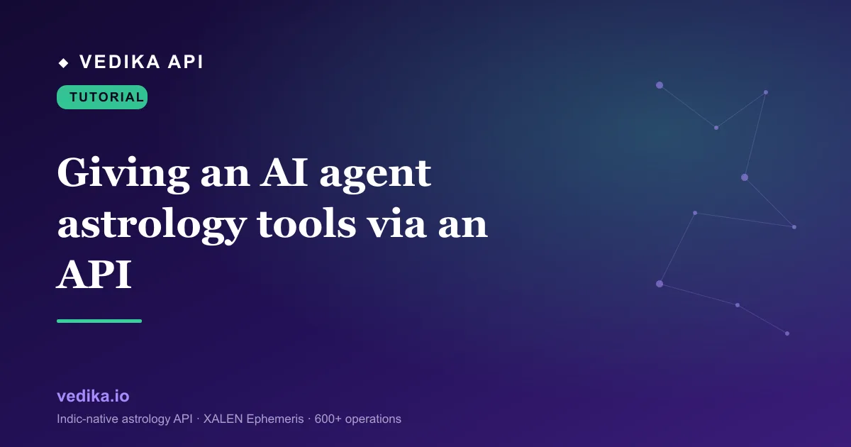 Giving an AI agent astrology tools via an API
