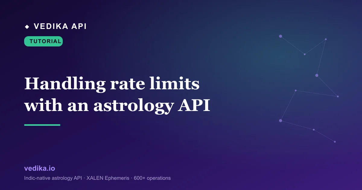 Handling rate limits with an astrology API