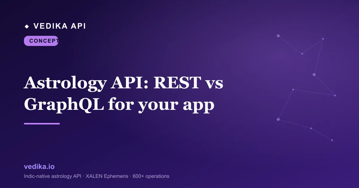 Astrology API: REST vs GraphQL for your app