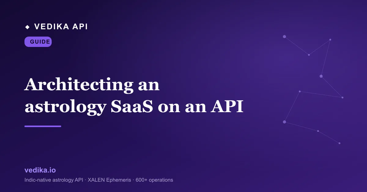 Architecting an astrology SaaS on an API
