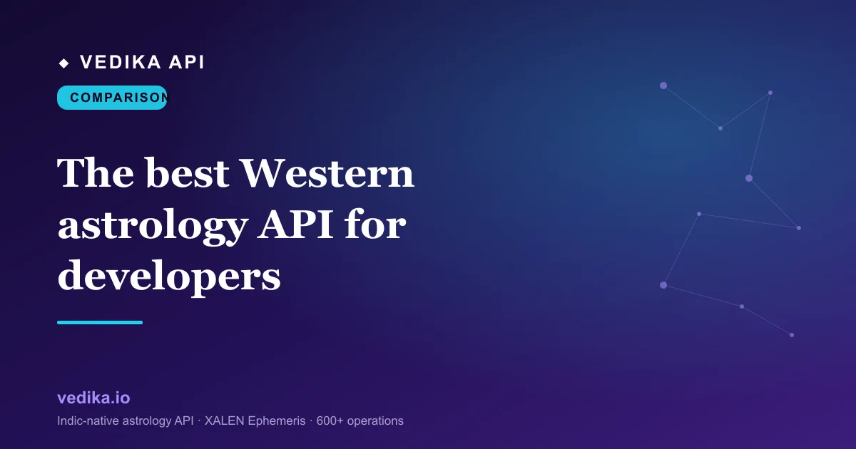 The best Western astrology API for developers