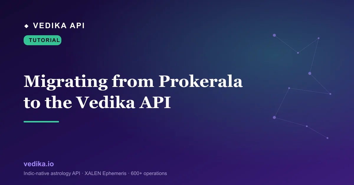 Migrating from Prokerala to the Vedika API