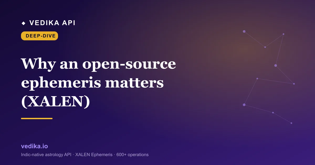 Why an open-source ephemeris matters (XALEN)