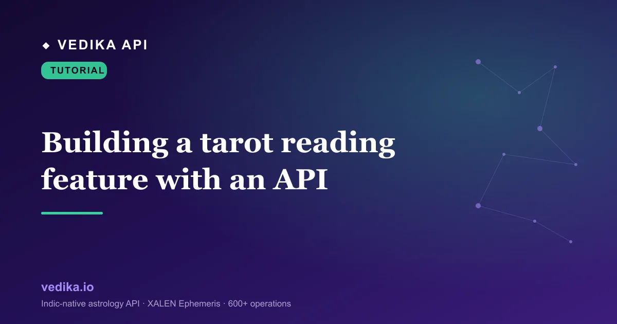 Building a tarot reading feature with an API