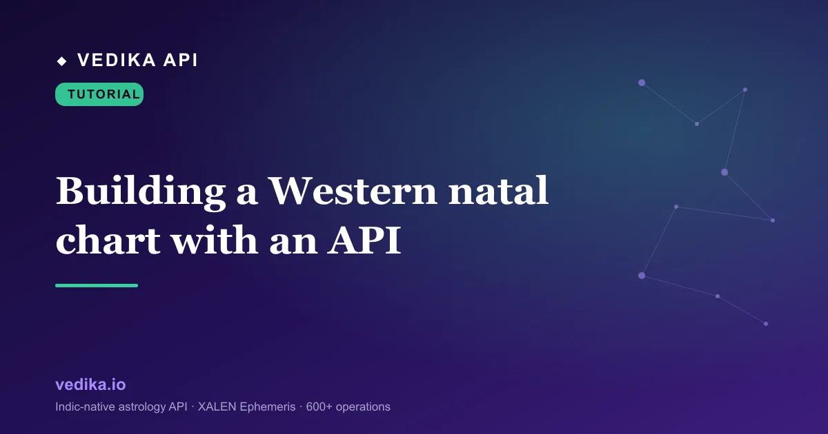 Building a Western natal chart with an API