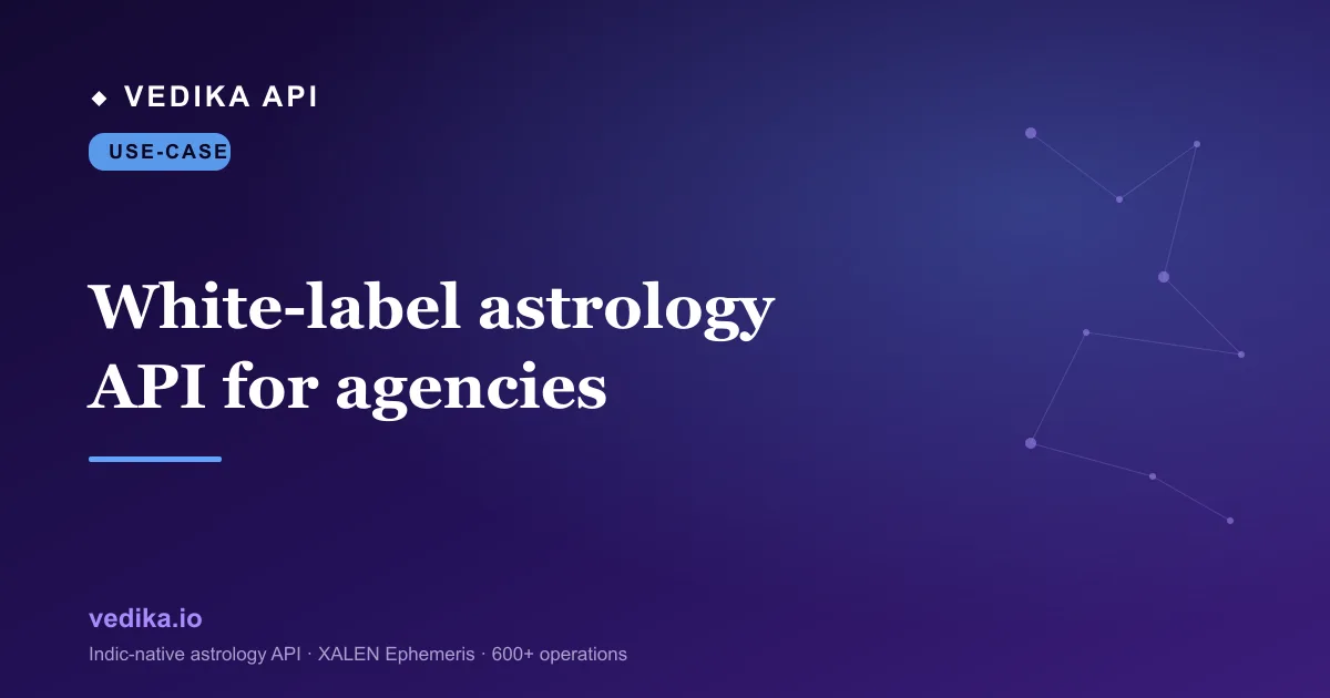 White-label astrology API for agencies