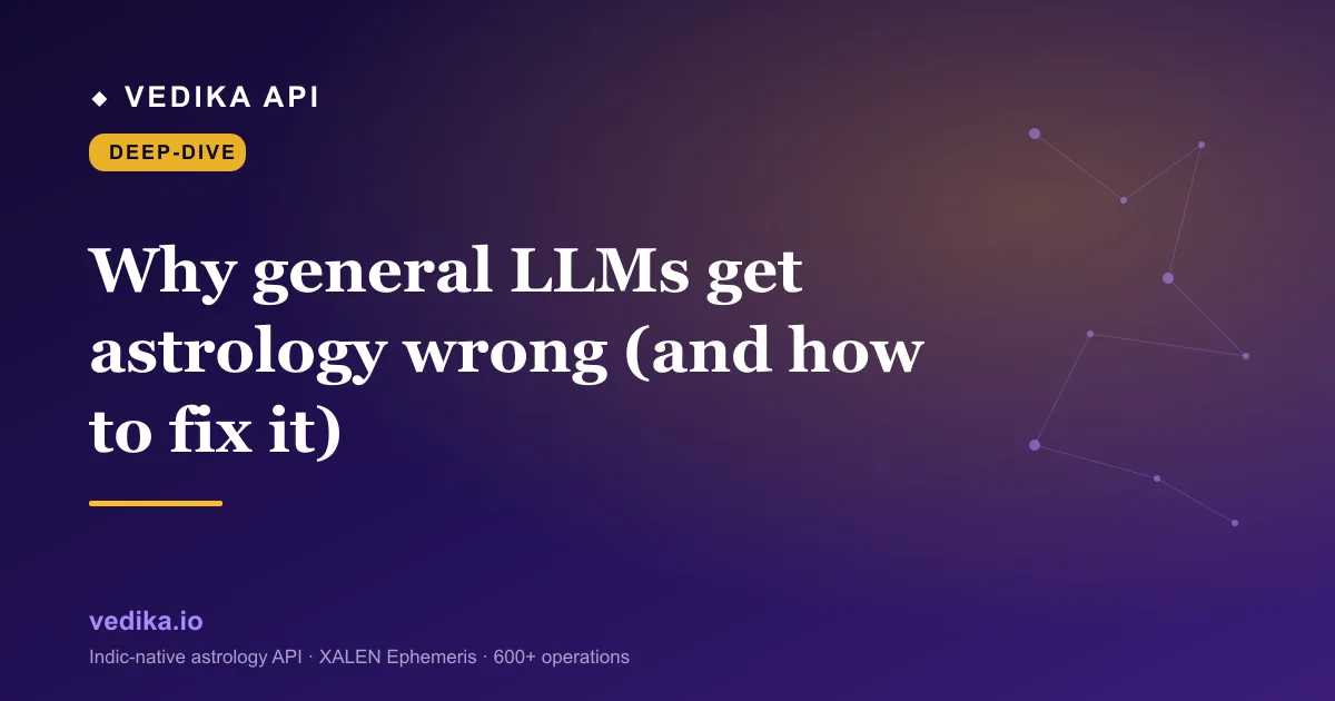 Why general LLMs get astrology wrong (and how to fix it)